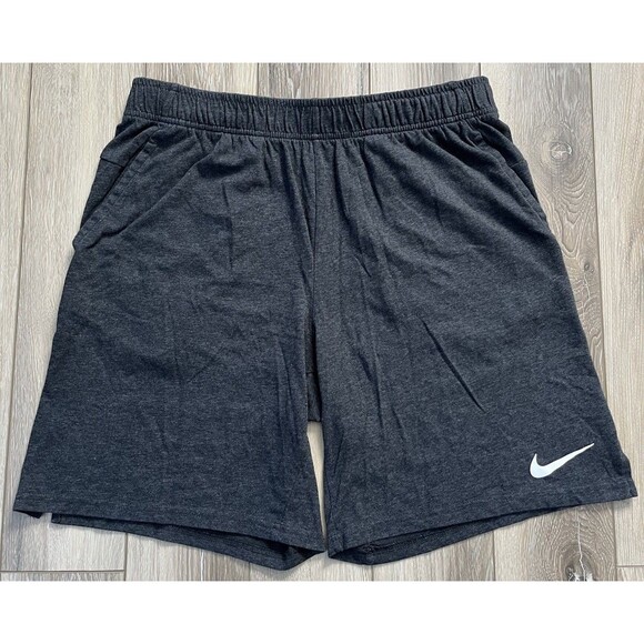 Nike Dri-Fit Gray Athletic Shorts Drawstring Mens Size Large Cotten Blend - Picture 2 of 8